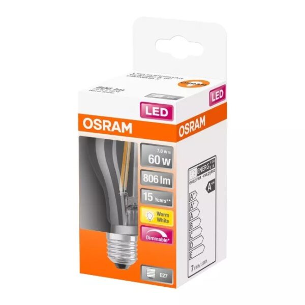 Osram A60 LED/7W/Teplá E27