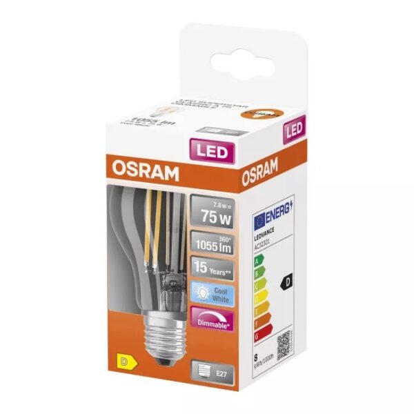 Osram A75 LED/7,5W/Neutrální E27