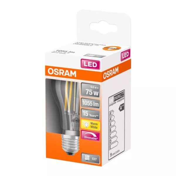 Osram A75 LED/9W/Teplá E27