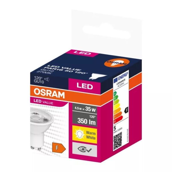 Osram LED/4,5W/Teplá GU10